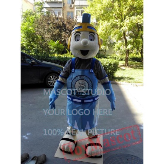 Blue Knight Mascot Spartan Costume Trojan Cosplay Cartoon Anime