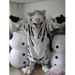 Mascot White Tiger Mascot Cat Costume
