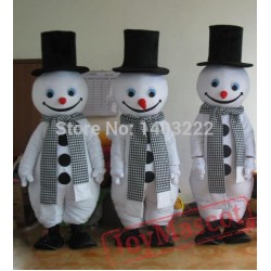 Christmass And Snowman Mascot Costume And Christmas Snowman Mascot Costume