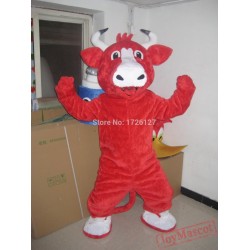 Mascot Red Cow Mascot Bull Cattle Costume