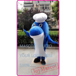 Mascot Seafood Whale Chef Mascot Costume