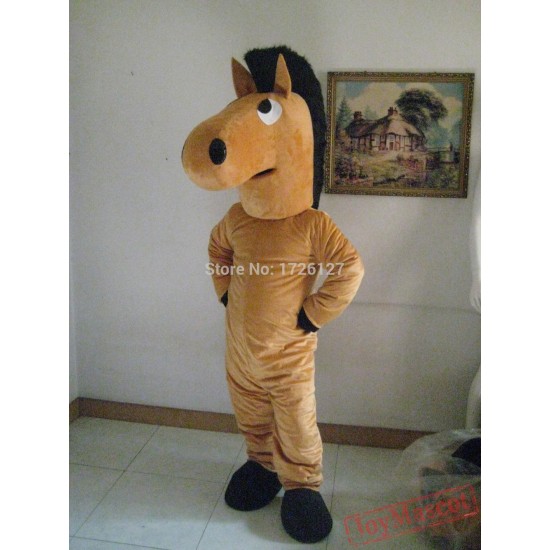 Mascot Brown Horse Mascot Costume