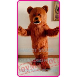 Mascot Plush Grizzy Mascot Brown Bear Mascot Costume