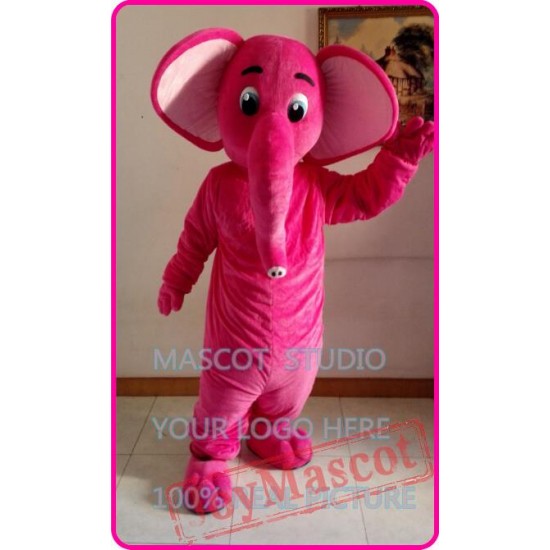 Mascot Pink Elephant Mascot Costume
