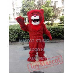 Red Lion Mascot Costume Plush Lion