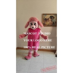 Mascot Pink Pregnant Dog Mascot Costume