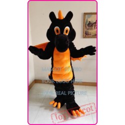 Black Dragon Mascot Costume Cartoon