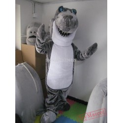 Mascot Grey Shark Mascot Costume