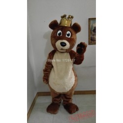 Plush Bear Mascot Bear Crown Costume Cartoon Cosplay Made Costumes