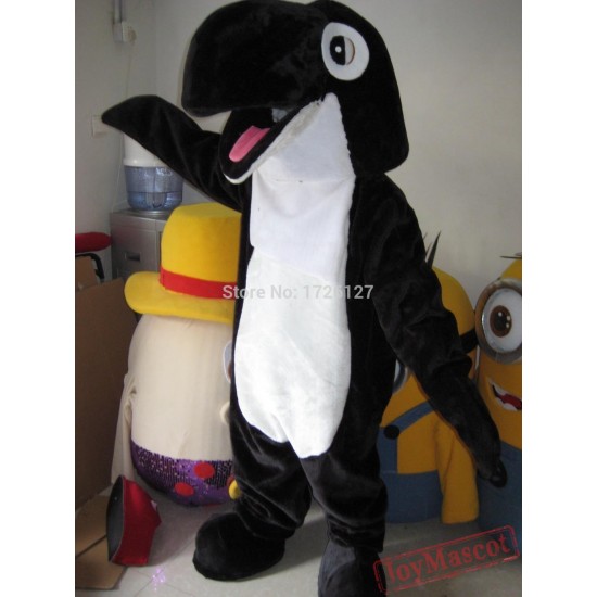 Mascot Black Whale Orca Mascot Costume