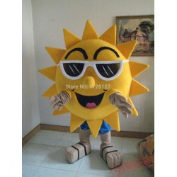 Summer Beach Sunshine Cool Joyful Sunglasses Sun Mascot Costume