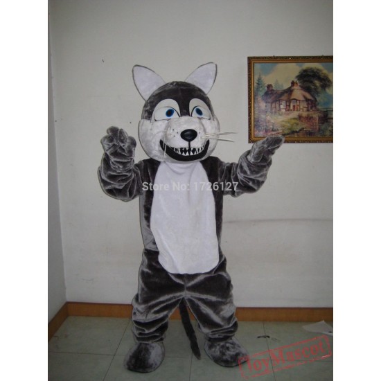 Mascot Plush Grey Wolf Mascot Coyote Werewolf Costume