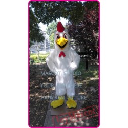 Plush Chicken Mascot Costume White Chicken