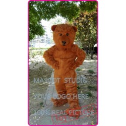 Mascot Brown Grizzy Plush Bear Mascot Costume