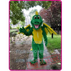 Green Dragon Mascot Costume Dinosaur