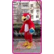 Plush Red Parrot Mascot Costume