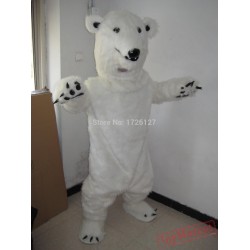 Mascot Polar Bear White Bear Mascot Costume Cartoon