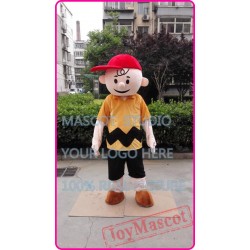 Brown Boy Mascot Costume