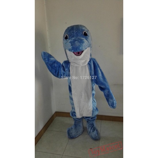 Mascot Blue Dolphin Mascot Costume Cartoon Cosplay Made Costumes