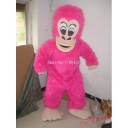 Mascot Pink Gorilla Ape Mascot Costume