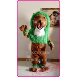 Mascot Green Plush Hair Lion Mascot Costume