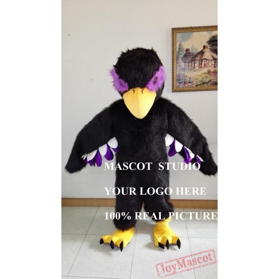 Purple Eye Eagle Mascot Hawk Falcon Mascot Costume Kit