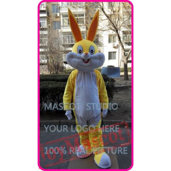 Mascot Easter Yellow Rabbit Bunny Mascot Costume