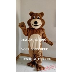 Mascot Brown Bear Mascot Long Plush Costume