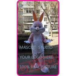 Easter Pink Rabbit Bunny Mascot Costume