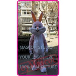 Easter Pink Rabbit Bunny Mascot Costume