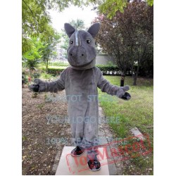 Grey Rhino Mascot Costume Rhino