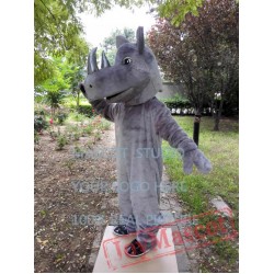 Grey Rhino Mascot Costume Rhino