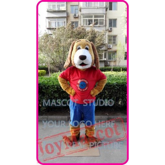 Mascot Red Dog Mascot Costume