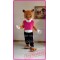 Mascot Pink Leopard Panther Courgar Mascot Costume Cartoon Anime Cosplay