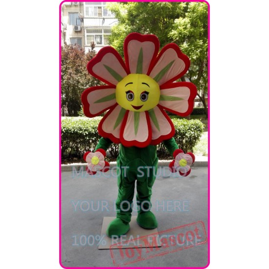 Mascot Red Flower Sunflower Mascot Costume