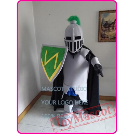 Mascot Green Knight Mascot Spartan Trojan Costume Cartoon