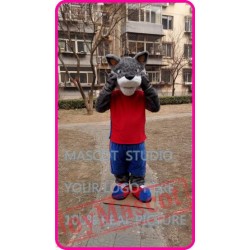 Mascot Plush Grey Wolf Coyote Mascot Costume