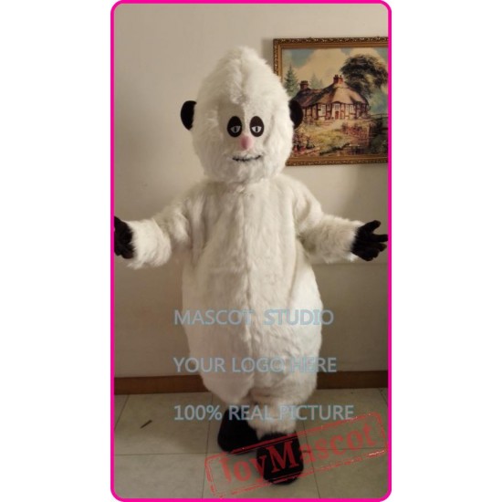 Mascot Plush White Snowman Snow Monster Mascot Costume Winter Holiday Ice World