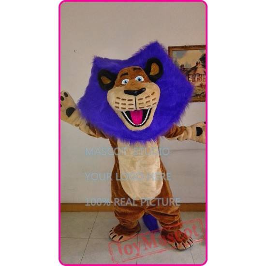 Mascot Purple Lion Mascot Cotume Anime