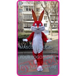 Easter Red Rabbit Bunny Mascot Costume