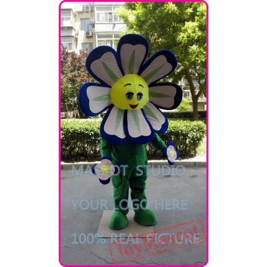 Mascot Blue Flower Sunflower Mascot Costume