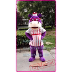 Mascot Purple Hippo Mascot Costume
