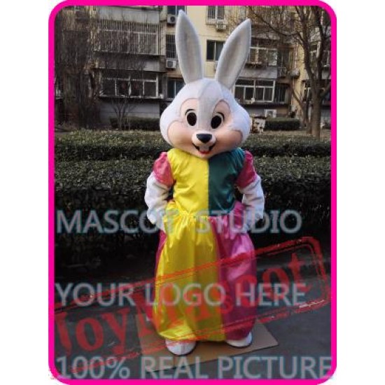 Mascot Mrs Easter Bunny Mascot Costume