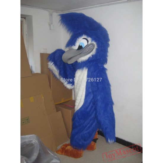 Mascot Fierce Blue Jay Eagle Mascot Costume