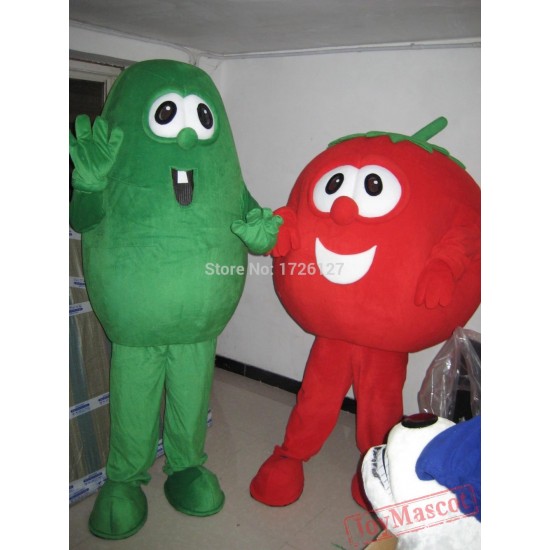Mascot Cucumber Tomato Mascot Vegetable Costume