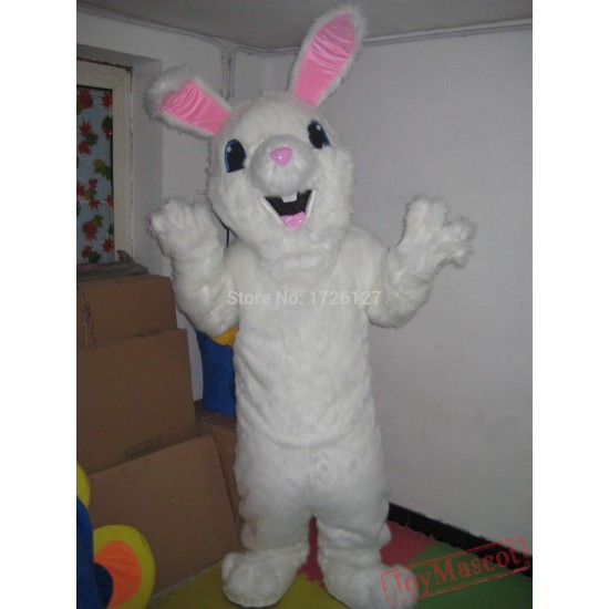 Easter Plush White Rabbit Mascot Bunny Costume