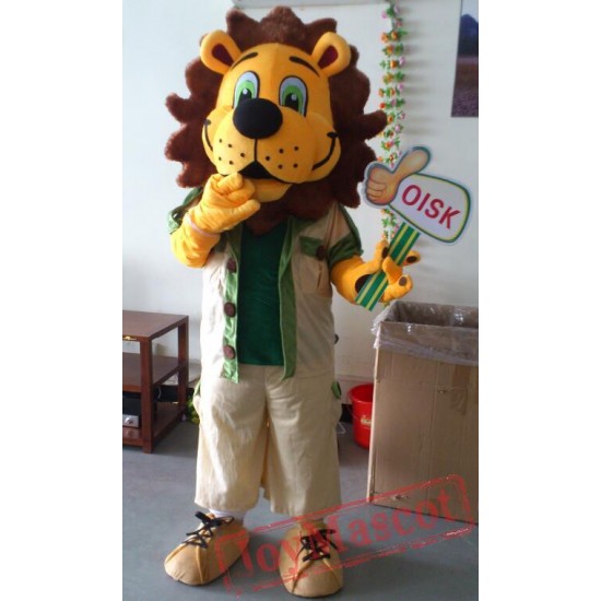 Roarie Lion Mascot Costume Celebration Carnival Outfit