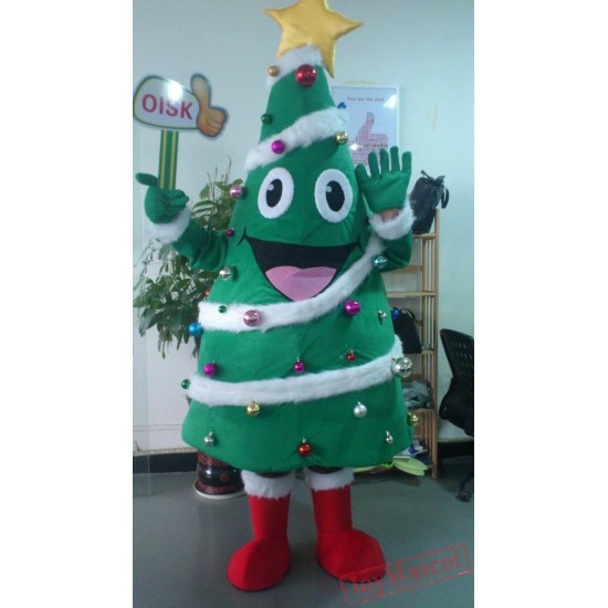 Christmas Tree Mascot Costume Celebration Carnival Outfit