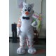 White Fat Cat Mascot Costume Celebration Carnival Outfit