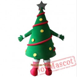 Green Christmas Tree Mascot Costume Christmas Carnival Performance Apparel